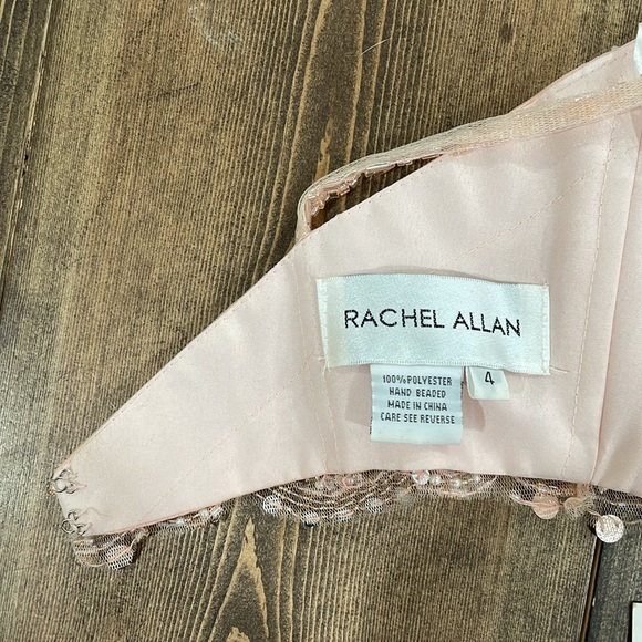 🌟Host Pick🌟Peach Rachel Allan Two Piece Sequined Gown - Picture 9 of 15